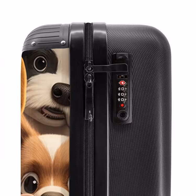 Valise avec nom - Chiots joyeux — 5