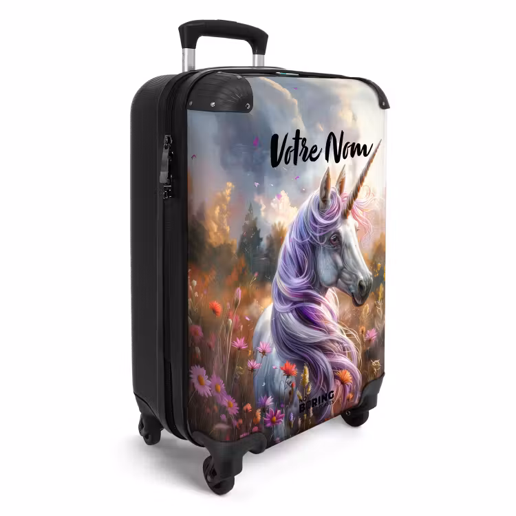 Valise avec nom - Corne de printemps lavande — 2