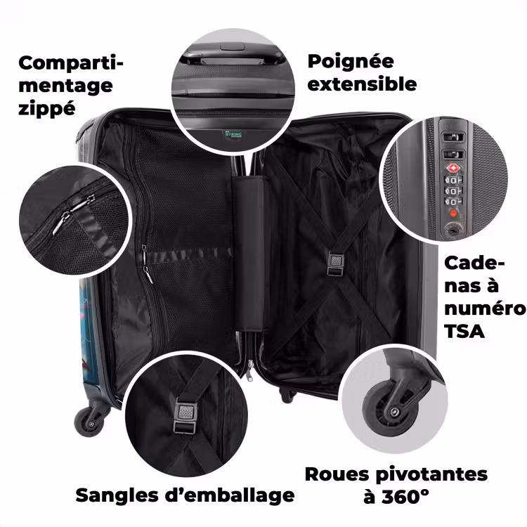 Valise avec nom - Galop peint — 3