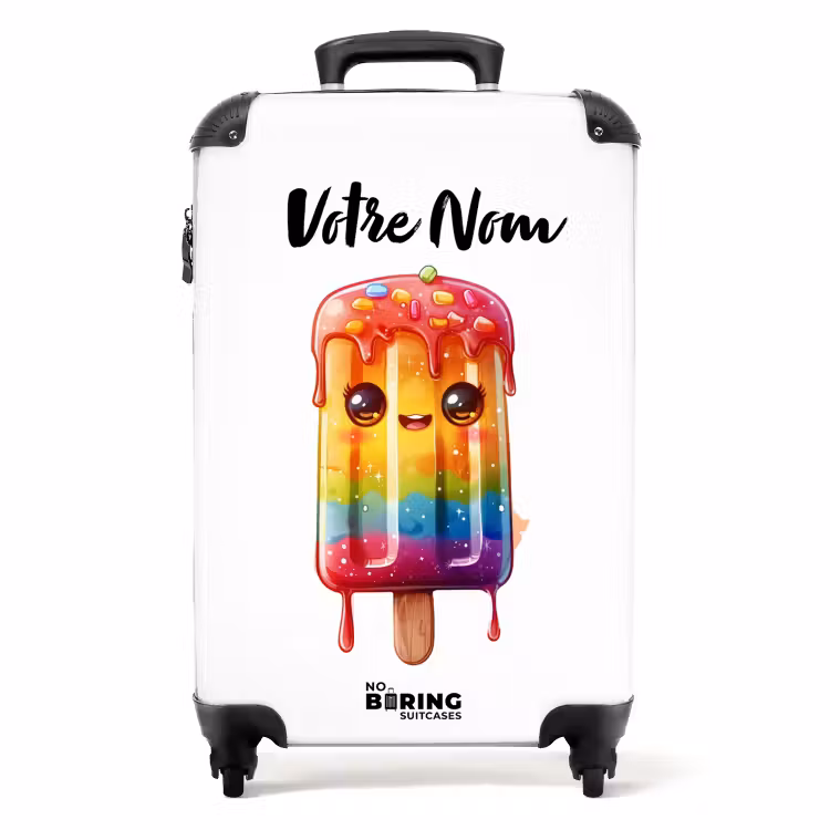 Valise avec nom - Glace arc-en-ciel Ruby — 1