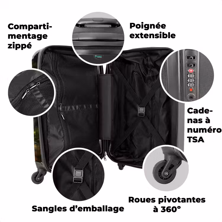 Valise avec nom - Henri le chat d'automne — 3