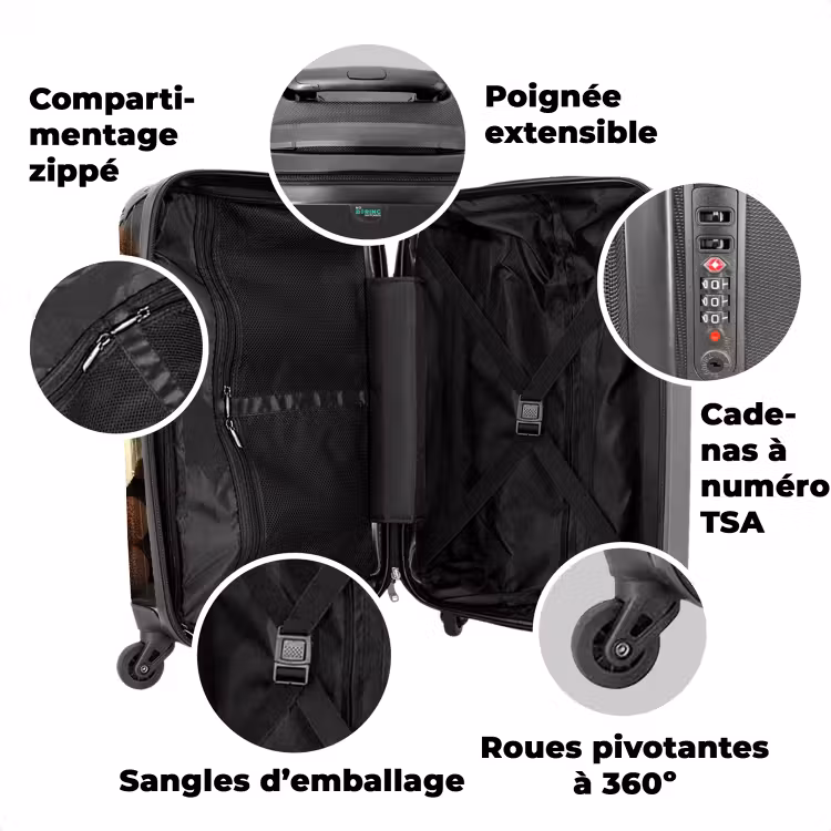 Valise avec nom - Ours câlins — 3
