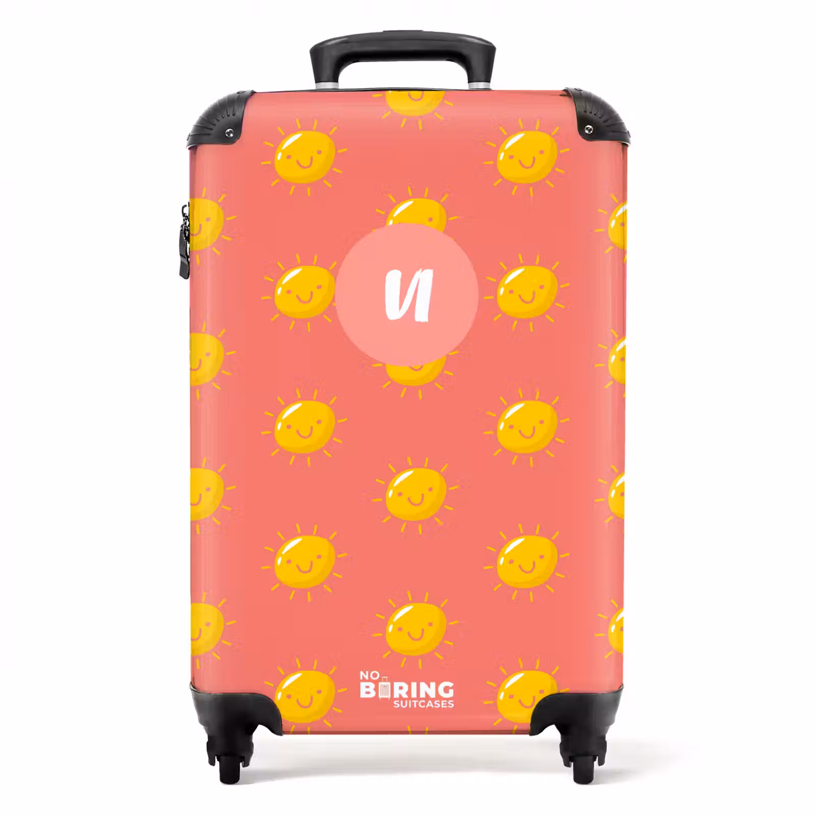 Valise avec nom - Situation ensoleillée corail — 1