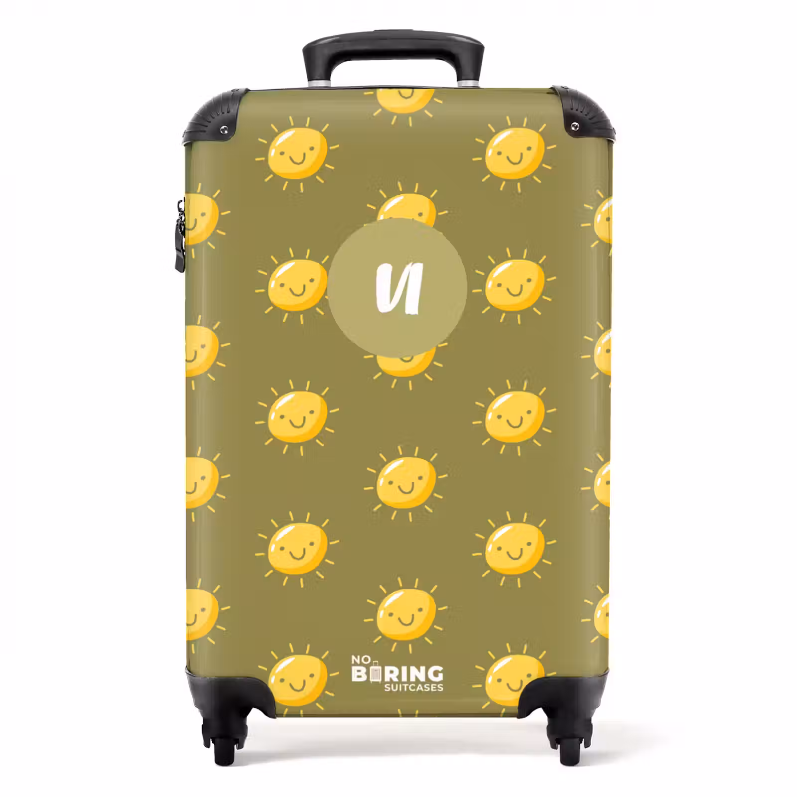 Valise avec nom - Situation ensoleillée olive — 1