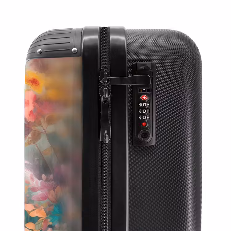 Valise - Cheval blanc entouré de fleurs — 5