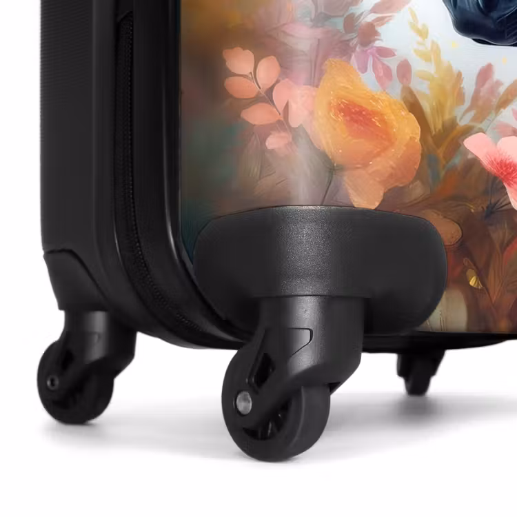 Valise - Cheval blanc entouré de fleurs — 6