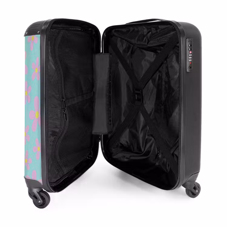 Valise avec nom - Folie de marguerites menthe — 4