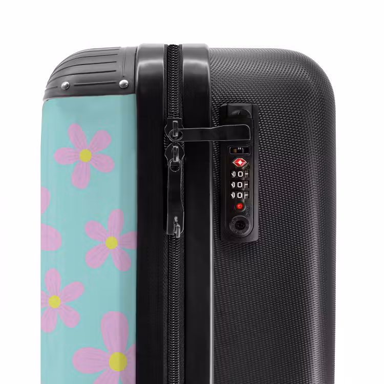 Valise avec nom - Folie de marguerites menthe — 5