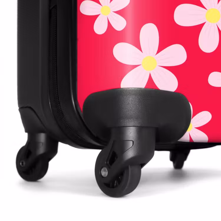 Valise avec nom - Folie de marguerites rose vif — 6