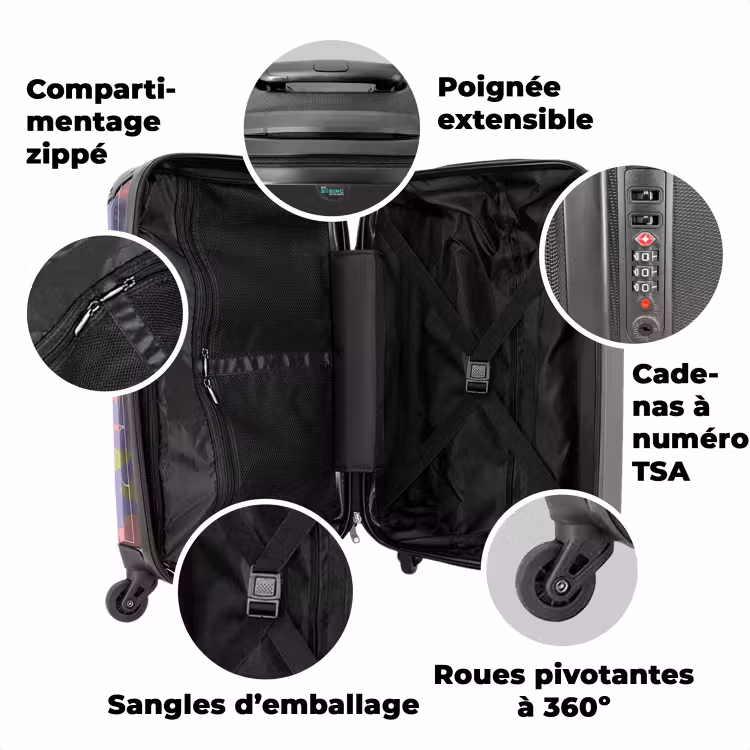Valise avec nom - Joli lilas — 3