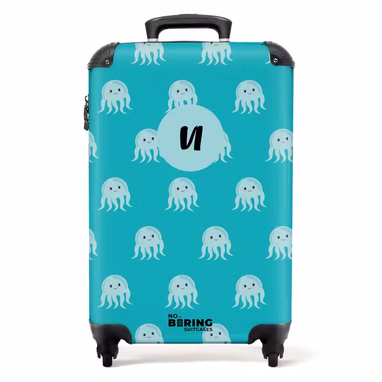 Valise avec nom - Jolies méduses — 1