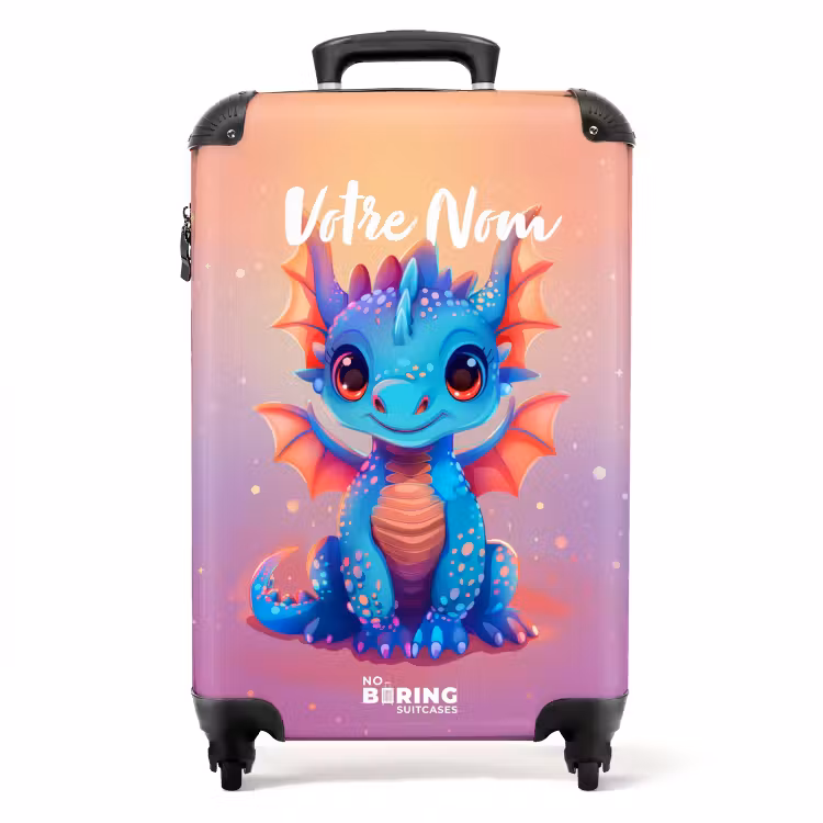 Valise avec nom - Kévin le dragon câlin — 1