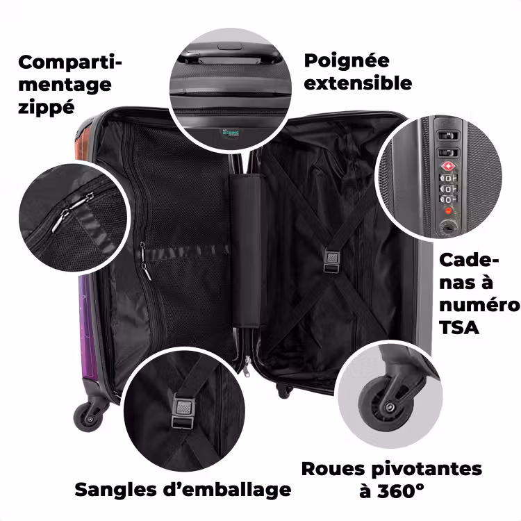 Valise avec nom - Kévin le dragon câlin — 3