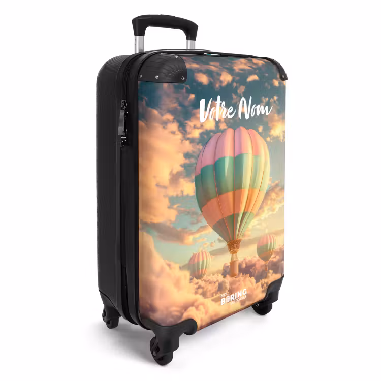 Valise avec nom - Ligne d'horizon pastel — 2