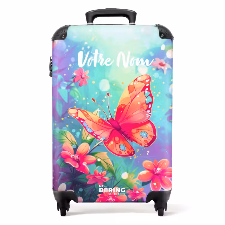 Valise avec nom - Papillon stupéfiant — 1