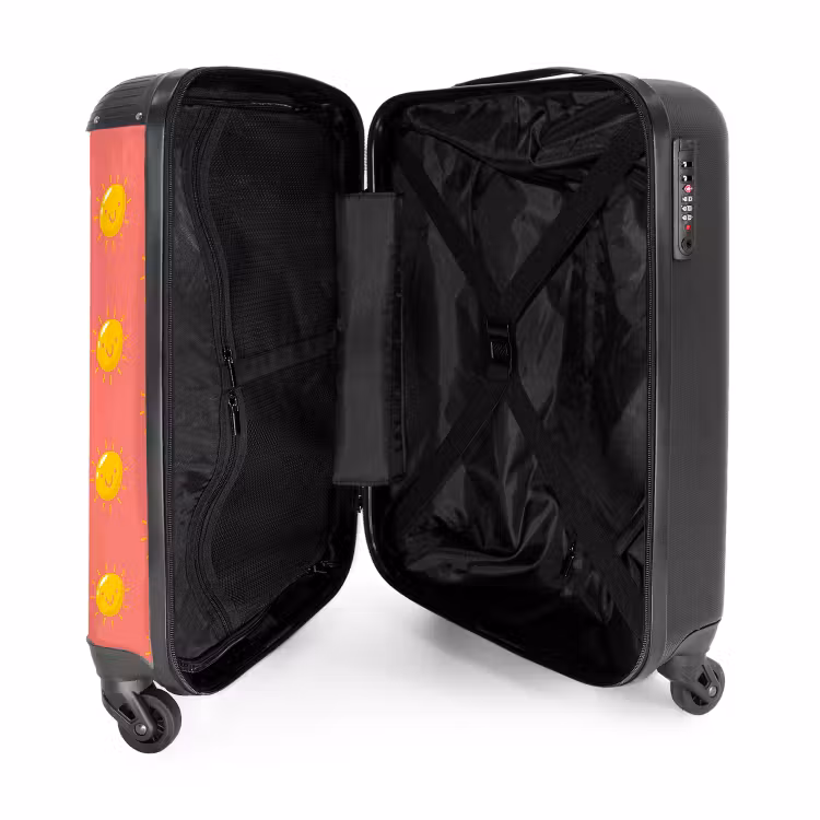 Valise avec nom - Situation ensoleillée corail — 4