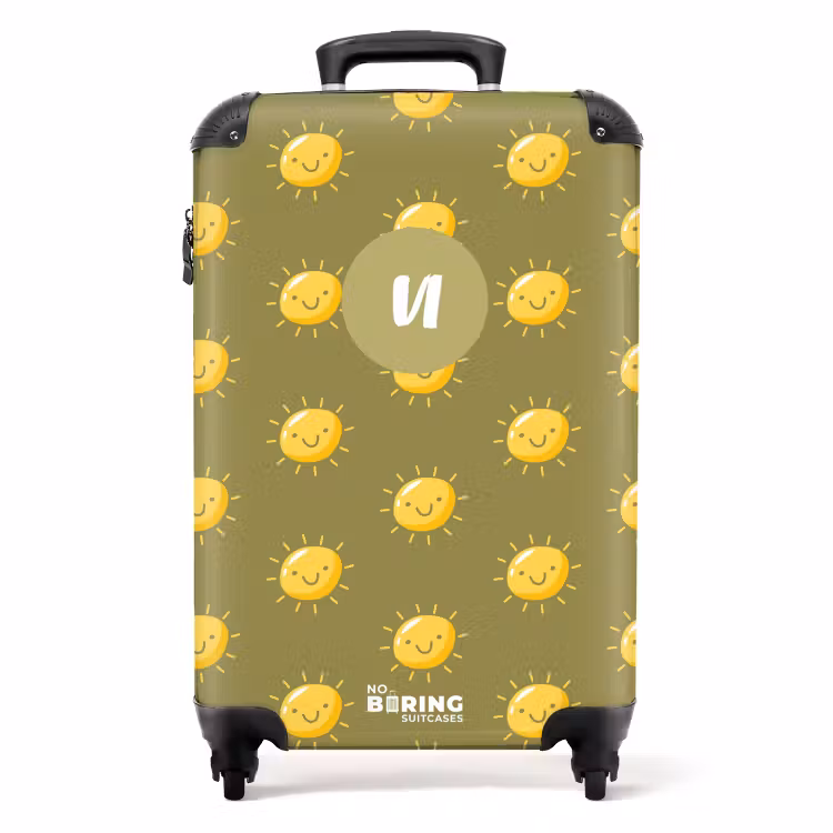 Valise avec nom - Situation ensoleillée olive — 1