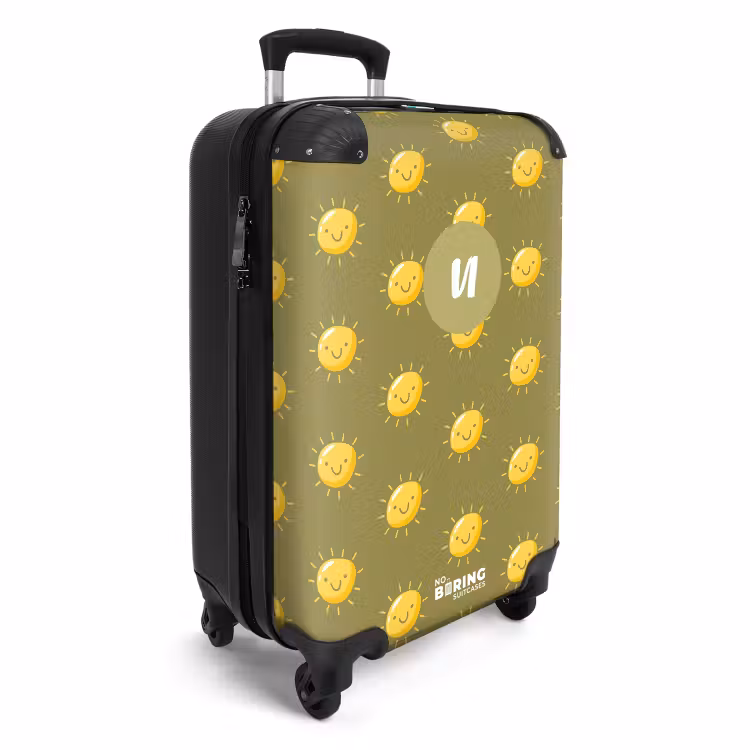 Valise avec nom - Situation ensoleillée olive — 2