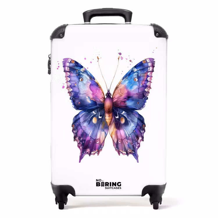 Valise - Papillon violet — 1