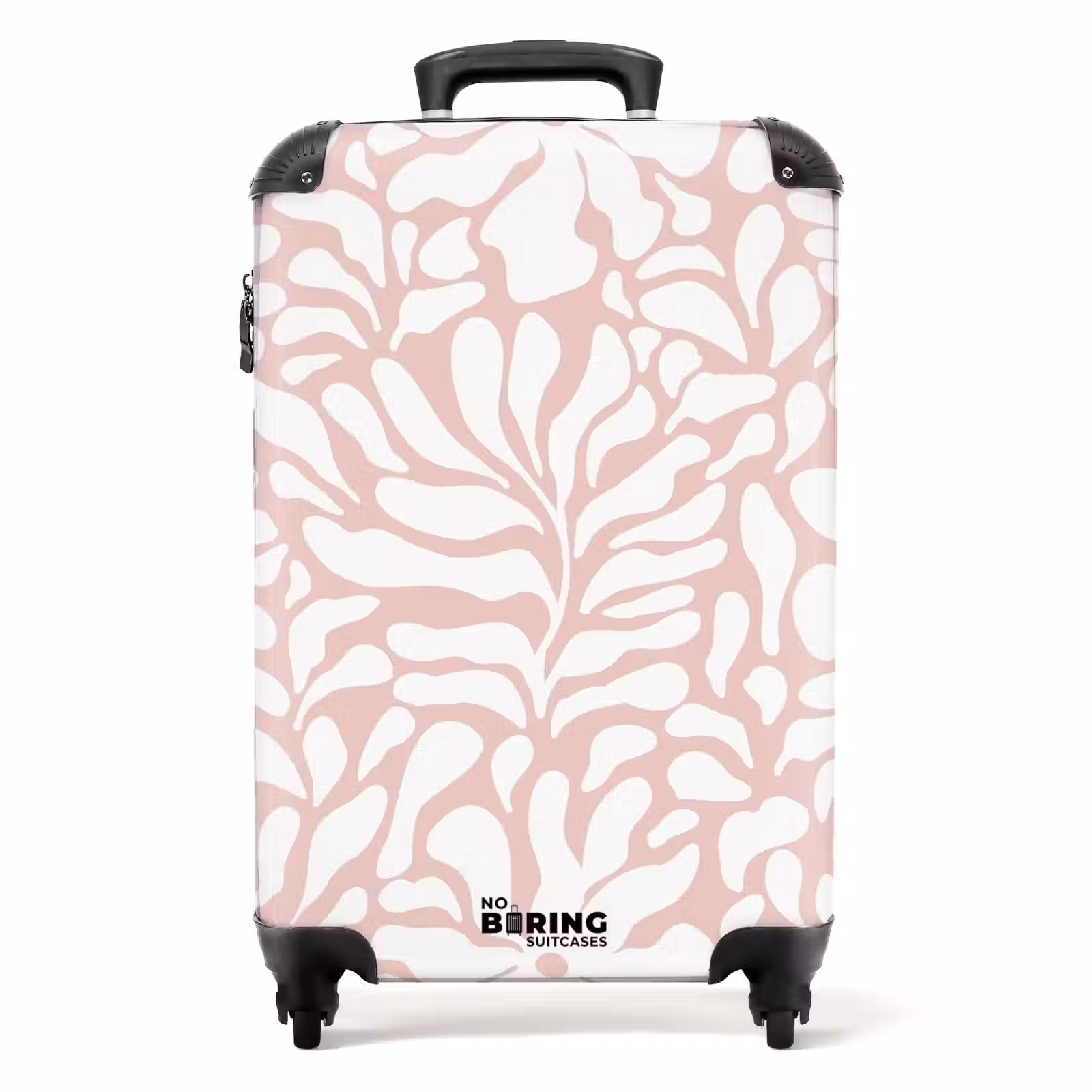 Valise - Abstrait - Motif floral rose/blanc — 1
