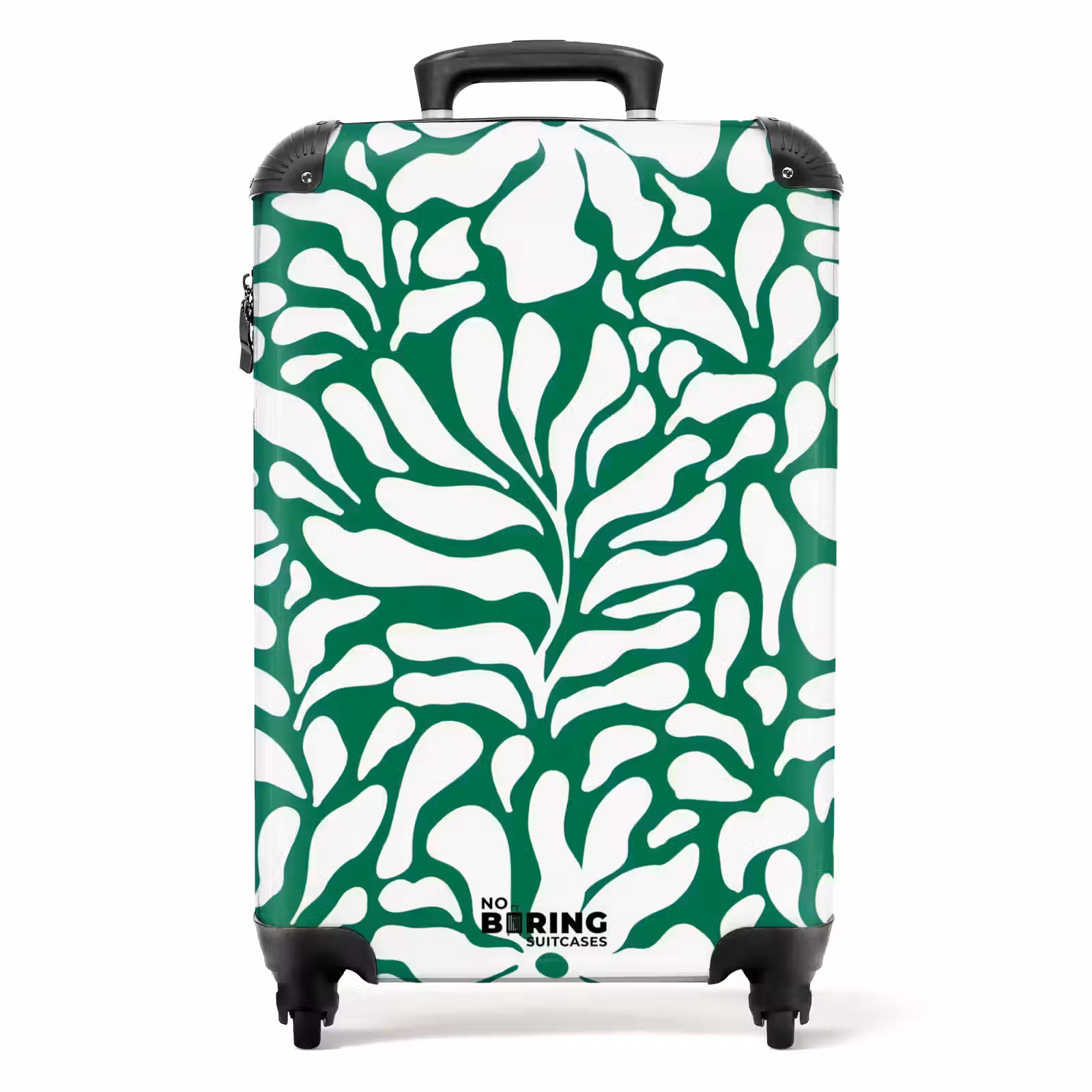 Valise - Abstrait - Motif floral vert/blanc — 1