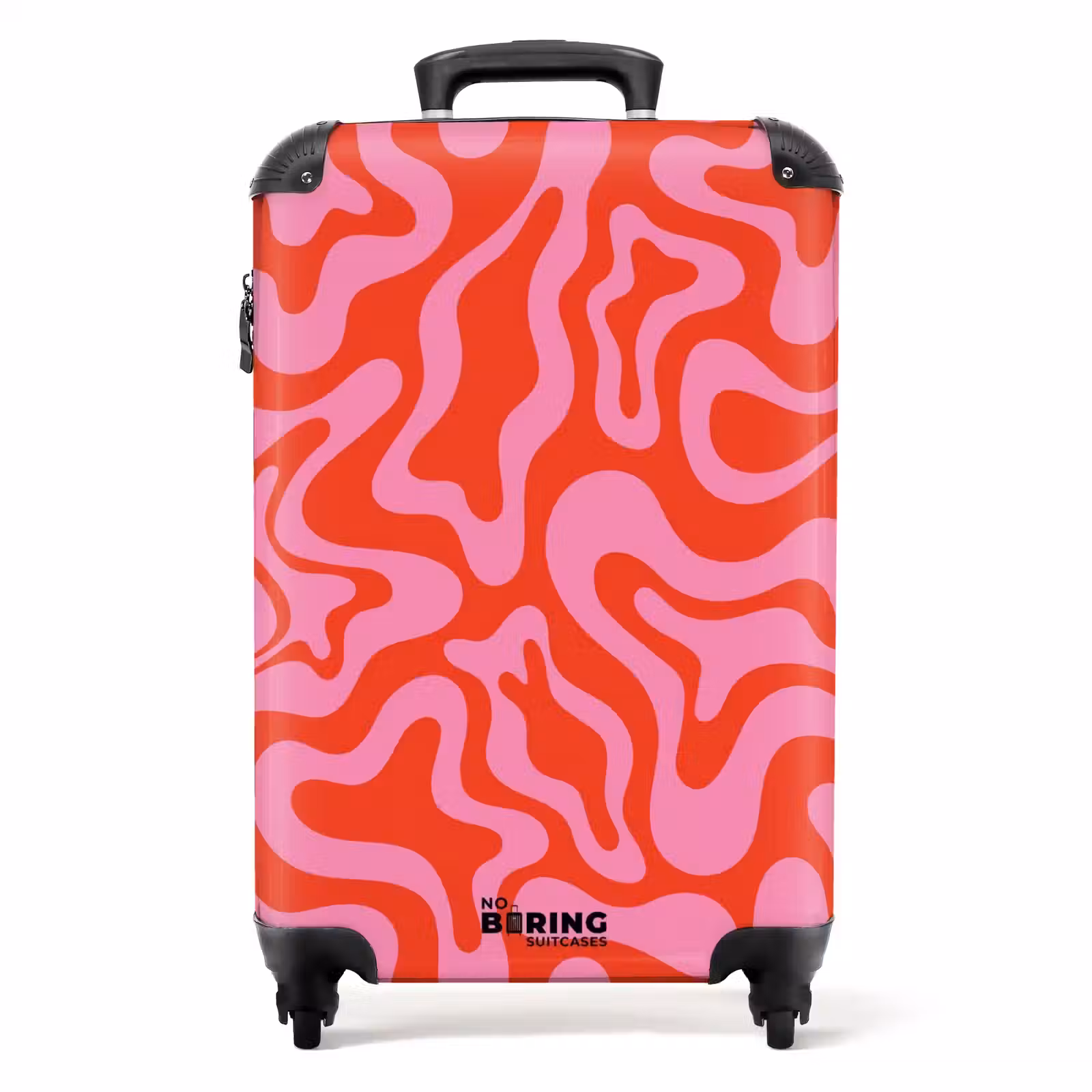 Valise - Abstrait - Rose organique/rouge — 1