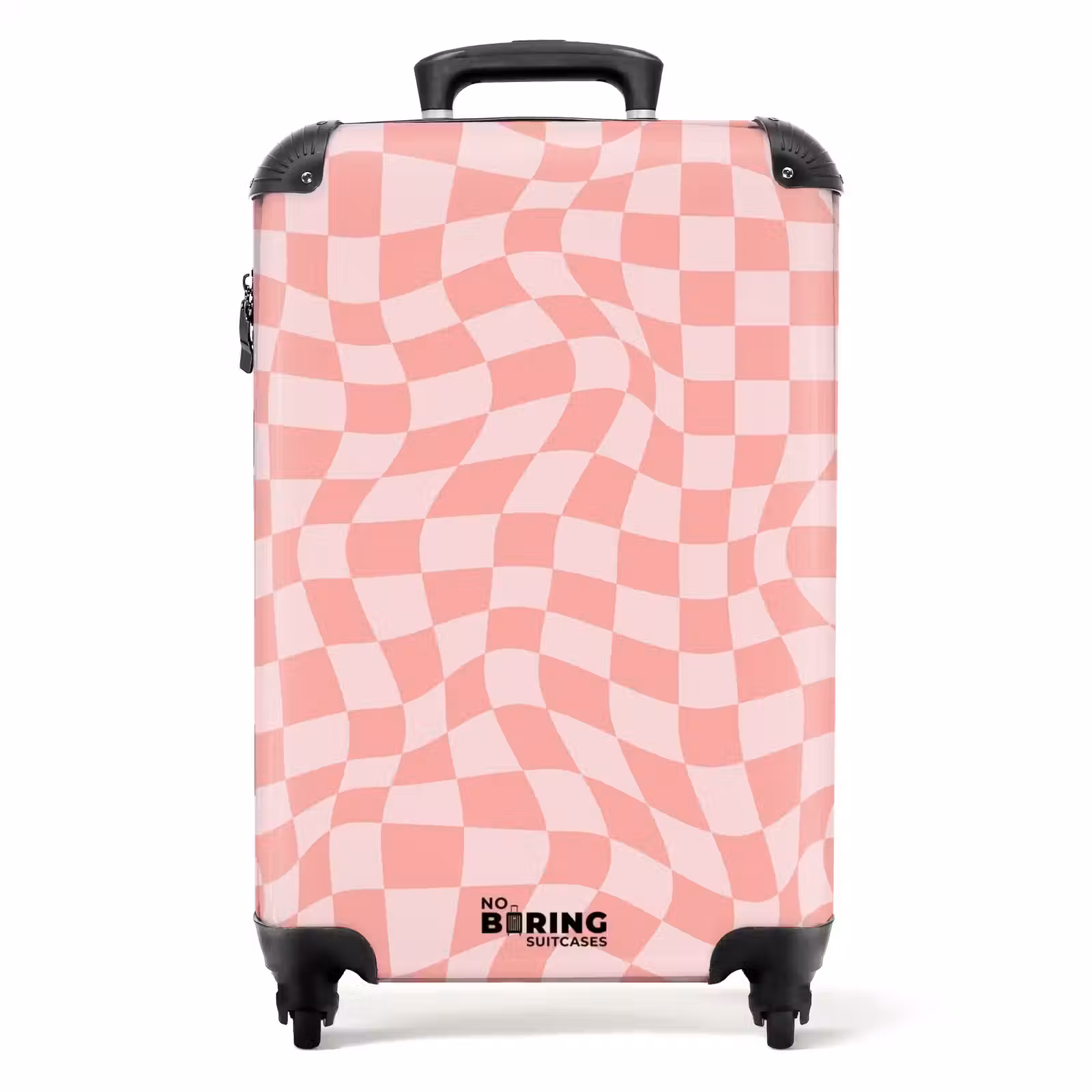 Valise - Carrés - Vagues roses — 1