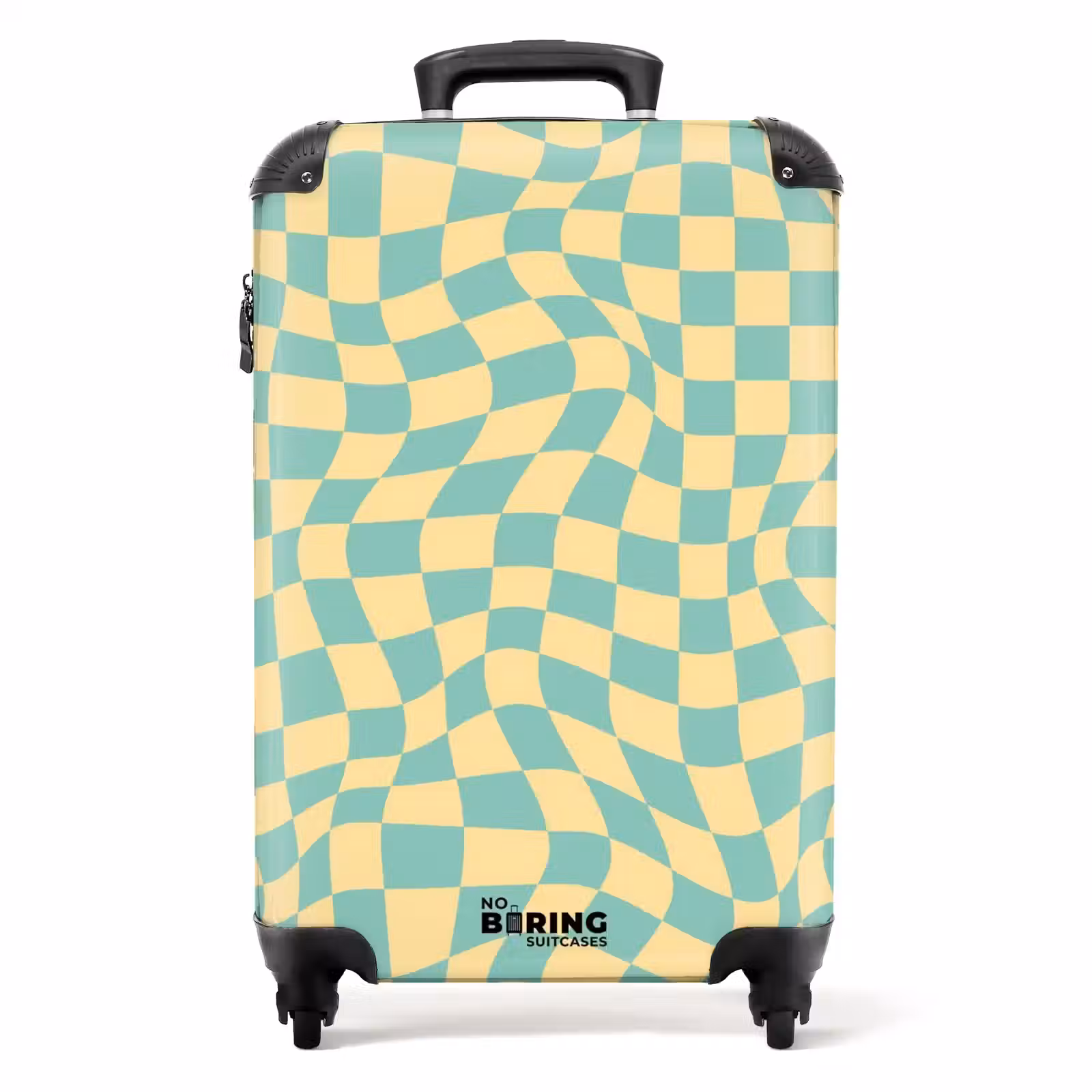 Valise - Carrés - Vagues vertes/jaunes — 1