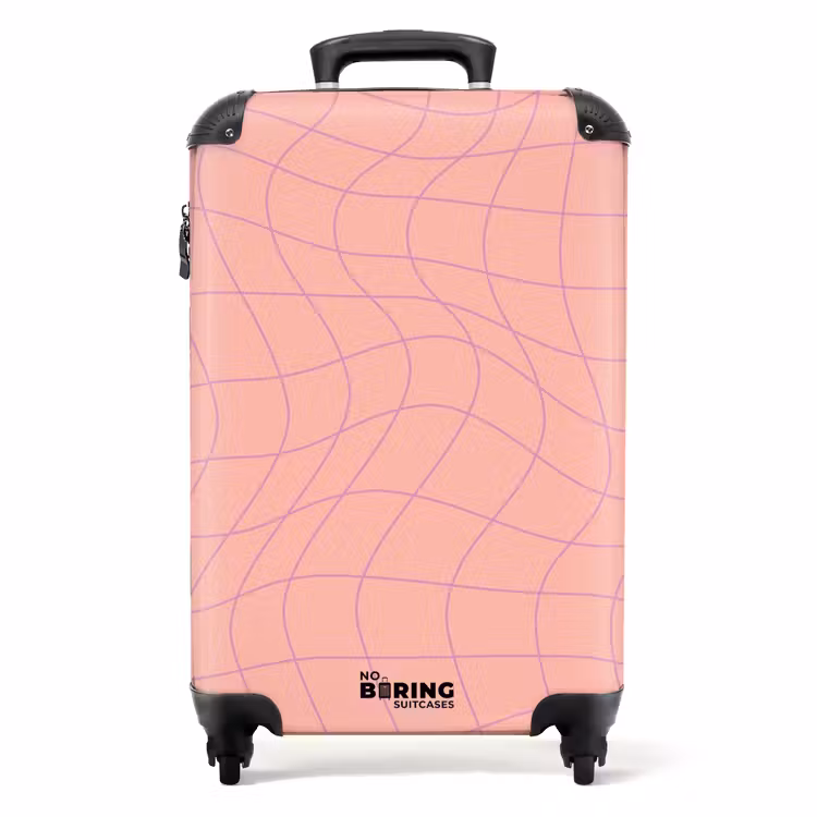 Valise - Abstrait - Dessin au trait rose — 1