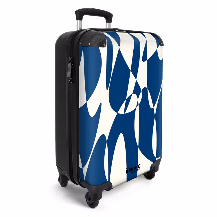 Valise - Abstrait - Formes bleues/blanches — 2