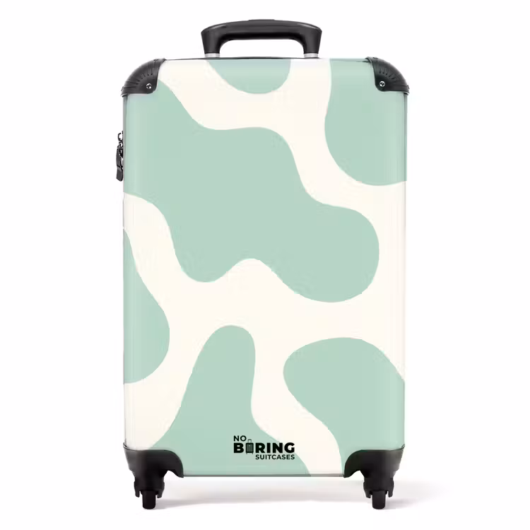 Valise - Abstrait - Formes vertes mentholées — 1