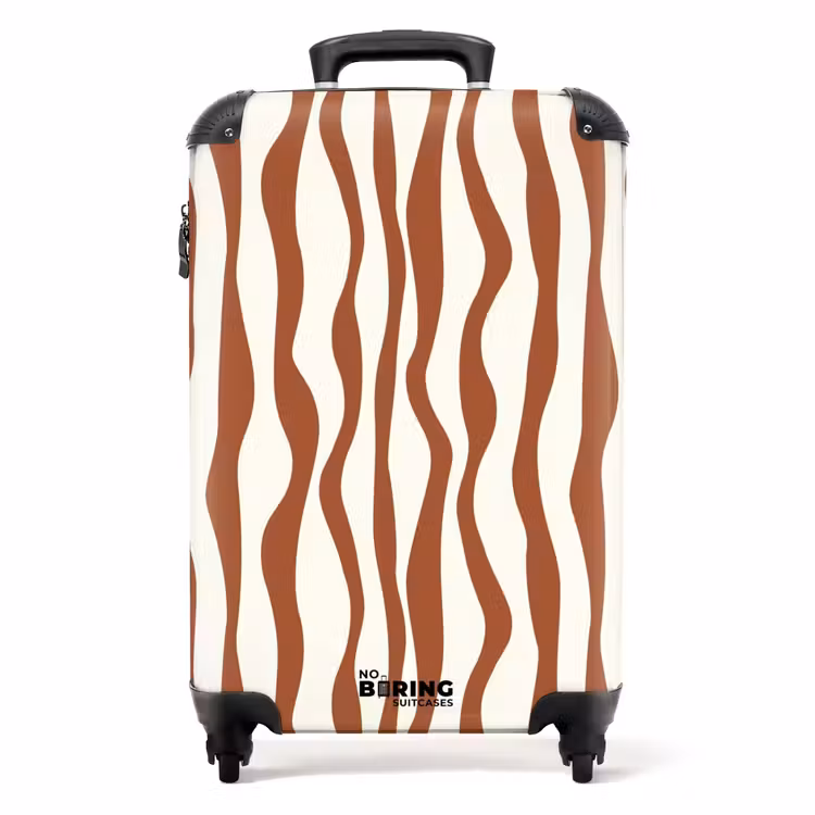 Valise - Abstrait - Marron art linéaire — 1