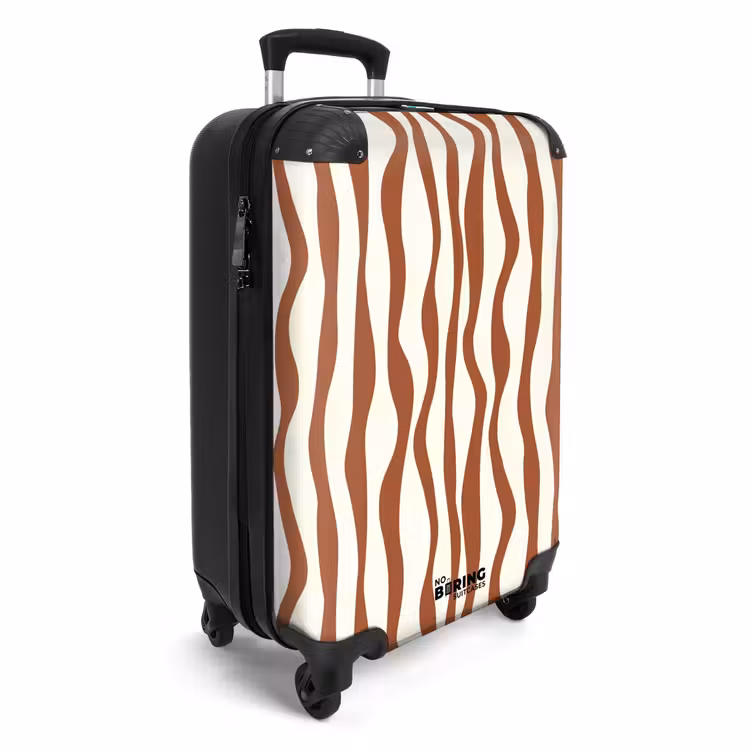 Valise - Abstrait - Marron art linéaire — 2