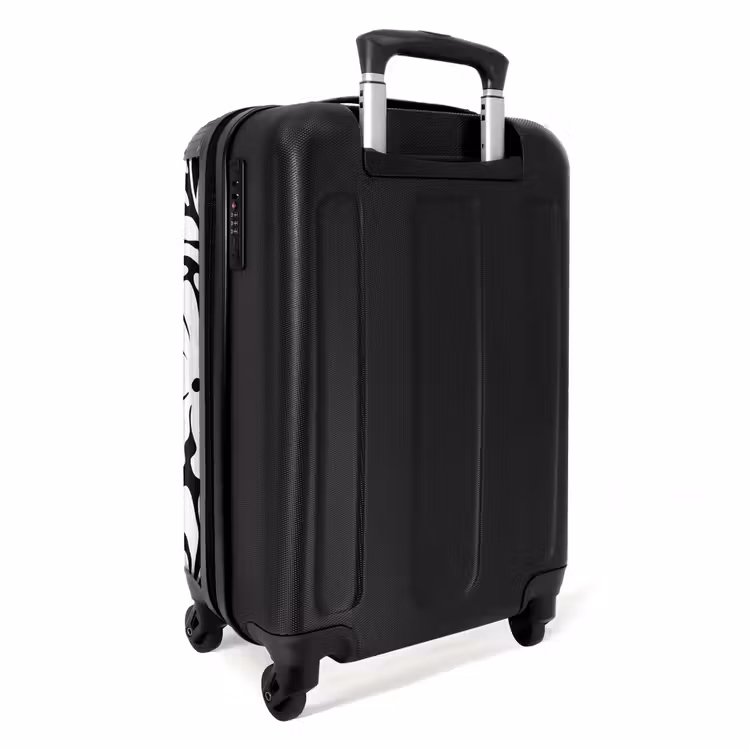 Valise - Abstrait - Motif floral noir et blanc — 3