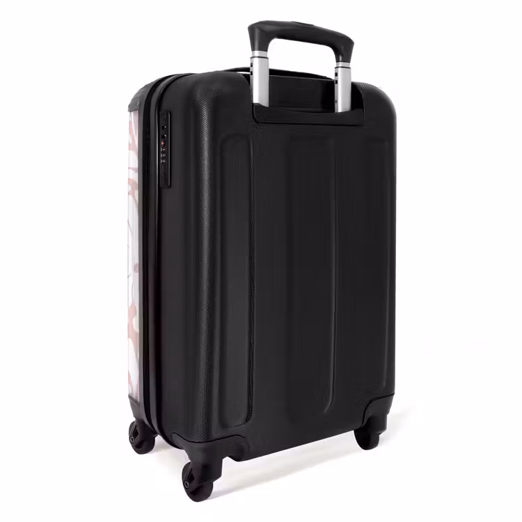 Valise - Abstrait - Motif floral rose/blanc — 3