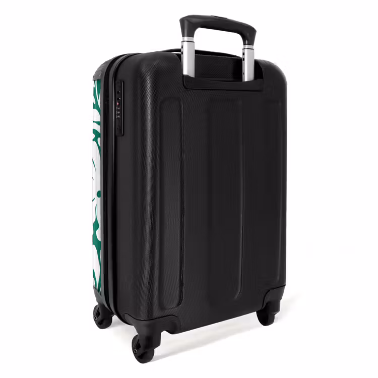 Valise - Abstrait - Motif floral vert/blanc — 3