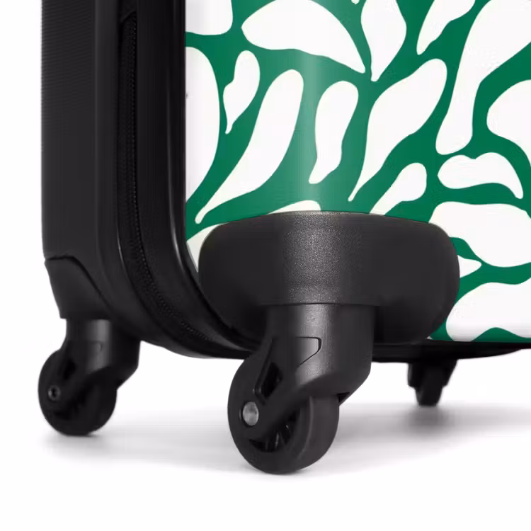 Valise - Abstrait - Motif floral vert/blanc — 6