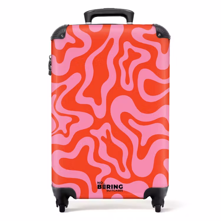 Valise - Abstrait - Rose organique/rouge — 1