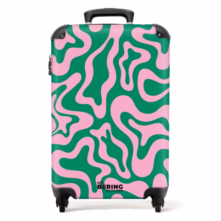 Valise - Abstrait - Rose/vert organique — 1