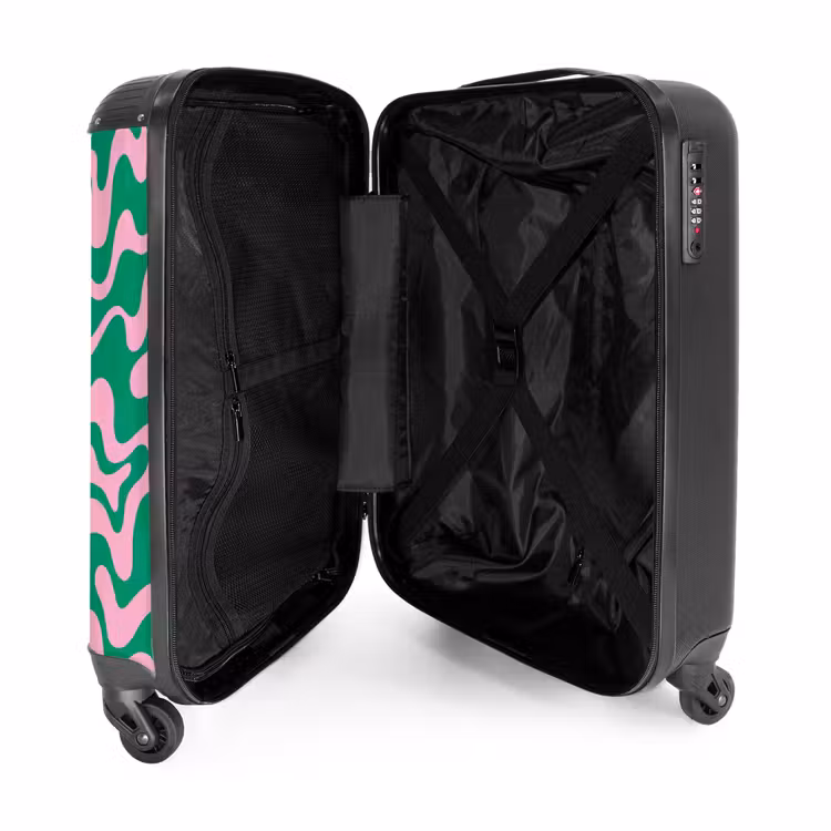 Valise - Abstrait - Rose/vert organique — 4