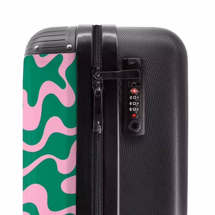 Valise - Abstrait - Rose/vert organique — 5