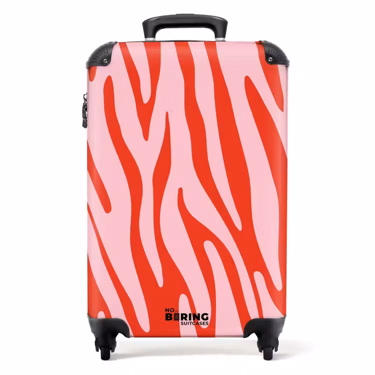 Valise - Abstrait - Vagues roses — 1