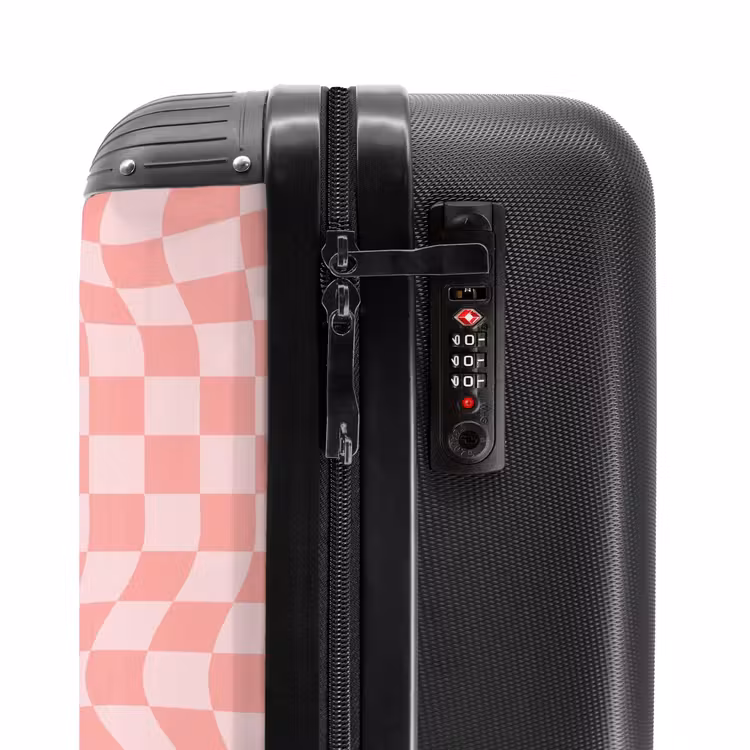Valise - Carrés - Vagues roses — 5