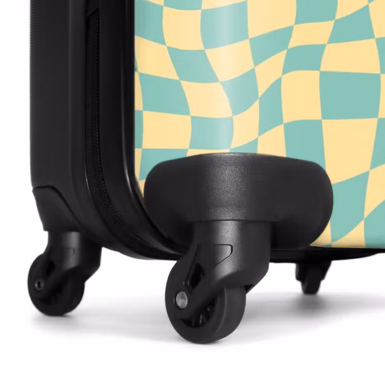 Valise - Carrés - Vagues vertes/jaunes — 6