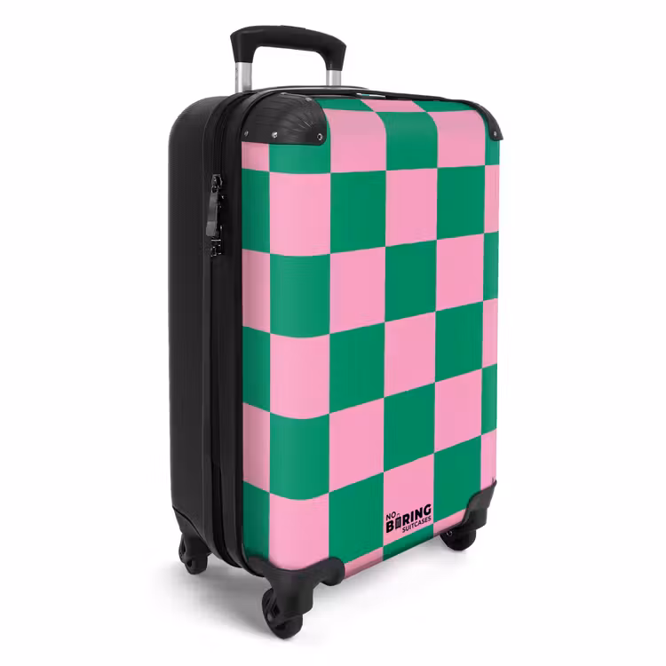 Valise - Carrés - Vert/rose — 2