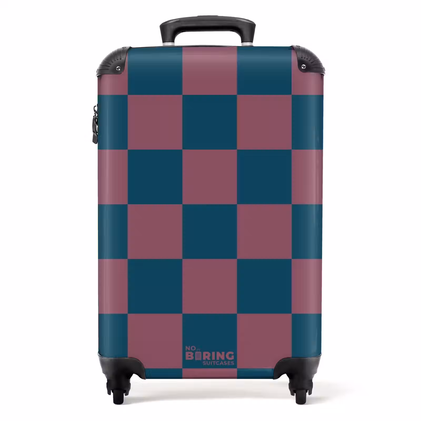 Valise - Carrés - Bleu/Rouge — 1