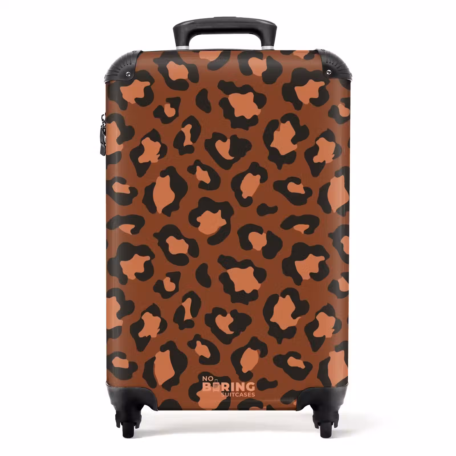 Valise - Imprimés animaliers - Valise imprimée panthère en marron et noir/terracotta — 1