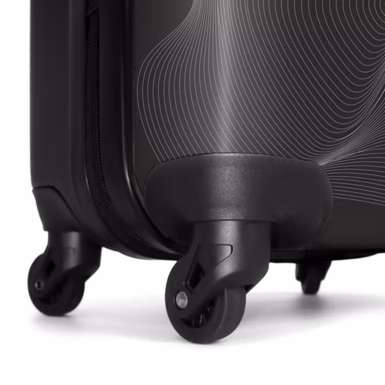 Valise - Abstrait - Motif de vagues en noir et blanc — 6