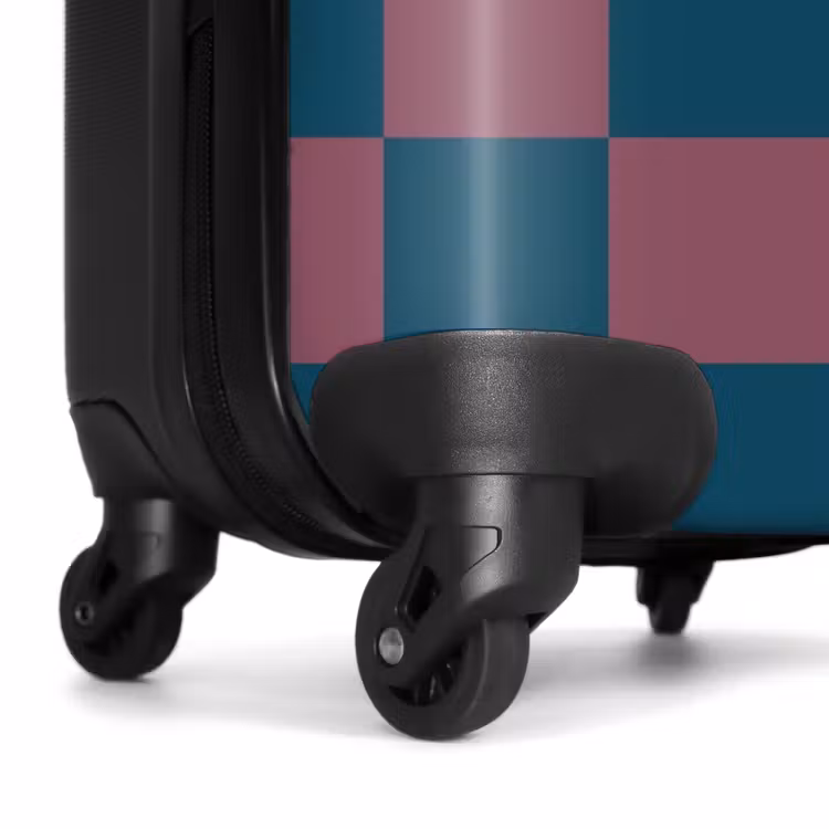 Valise - Carrés - Bleu/Rouge — 6