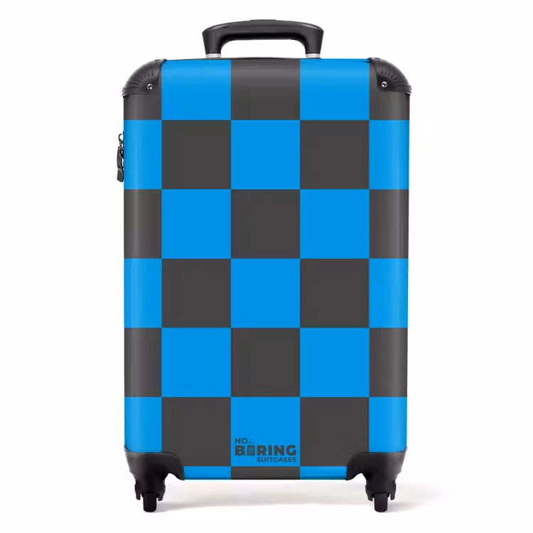 Valise - Carrés - Noir/Bleu — 1
